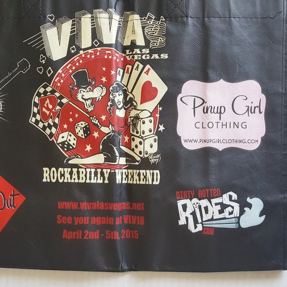 VIVA LAS VEGAS Rockabilly Weekend Tote Bag Purse - Picture 3 of 3